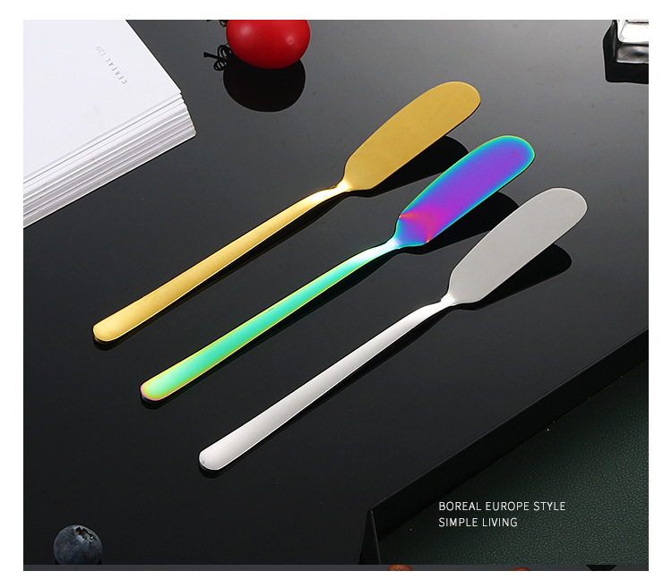 304 Stainless Steel Western Food Butter Knife Cream Cheese Butter Jam Butter Knife Table Knife Gift Creative Multi-Color 304 Stainless Steel Western Food Butter Knife Cream Cheese Butter Jam Butter Knife Table Knife Gift Creative Multi-Color