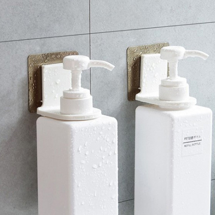 Hotel Hand Sanitizer Bottle Press Bathroom Soap Dispenser Holder Bathroom Brushed Wall Hanging Shower Gel Rack