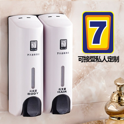 Wall Mountable Detergent Bathroom Squeeze Box Bottle Container Kitchen Manual Wall-Mounted Box Soap Dispenser Hand Washing