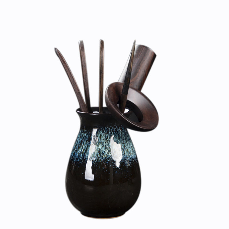 Tea Ceremony Six Items Set Kung Fu Tea Utensils Complete Supplies Tea Table Tea Making Tools Tea Needle Tea Knife Clip