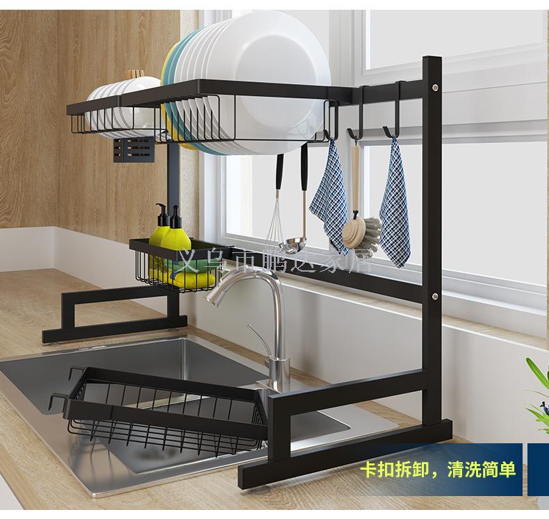 Stainless steel sink rack kitchen rack sink table top drain bowl knife chopstick kitchenware storage rack kitchen sink Stainless steel sink rack kitchen rack sink table top drain bowl knife chopstick kitchenware storage rack kitchen sink
