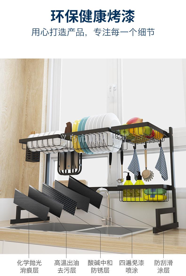 Stainless steel sink rack kitchen rack sink table top drain bowl knife chopstick kitchenware storage rack kitchen sink Stainless steel sink rack kitchen rack sink table top drain bowl knife chopstick kitchenware storage rack kitchen sink