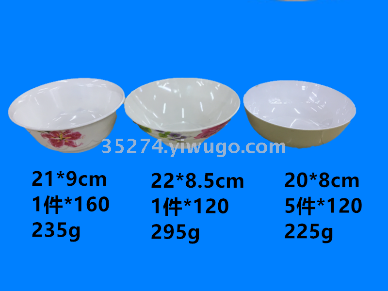 Manufacturers direct amine bowl imitation ceramic decal bowl running rivers and lakes designated hot style can be sold by ton