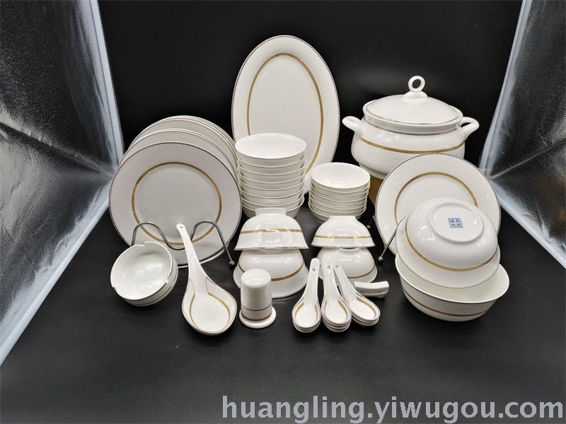 Ceramic tableware porcelain bowl set Jingdezhen China ceramic bowl disc wholesale Ceramic tableware porcelain bowl set Jingdezhen China ceramic bowl disc wholesale