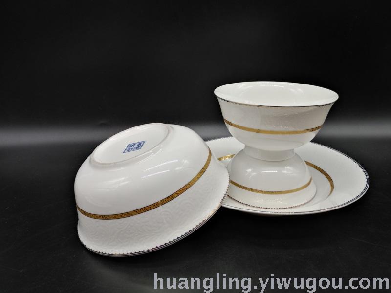 Ceramic tableware porcelain bowl set Jingdezhen China ceramic bowl disc wholesale Ceramic tableware porcelain bowl set Jingdezhen China ceramic bowl disc wholesale