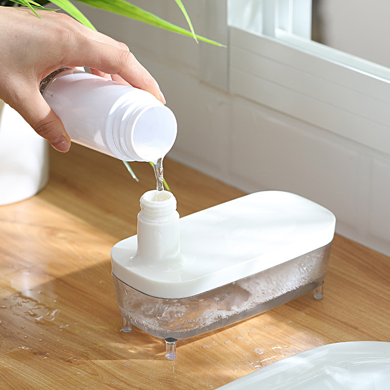 Transparent Press Soap Dispenser Soap Bath Lotion 2-in-1 Foam Pump Bottle Hand Sanitizer Lotion Bottle
