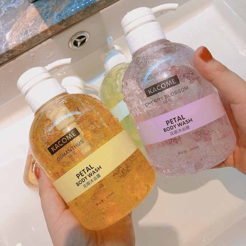 Carkou Perfume Petals Body Lotion Jasmine Rose Fragrance Petals Shower Gel Fragrance Moisturizing Bath Lotion