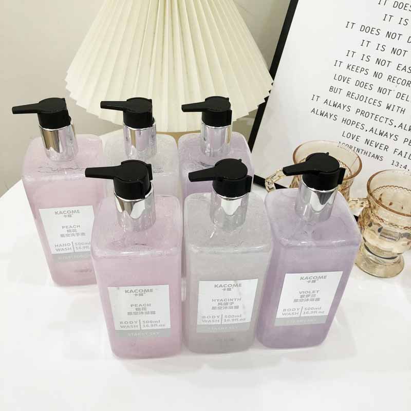 Carcome Starry Sky Shining Skin Rejuvenation Shower Gel Moisturizing Skin Rejuvenation Elastic Glossy Clean and Refreshing Fragrant Whole Body Shower Gel
