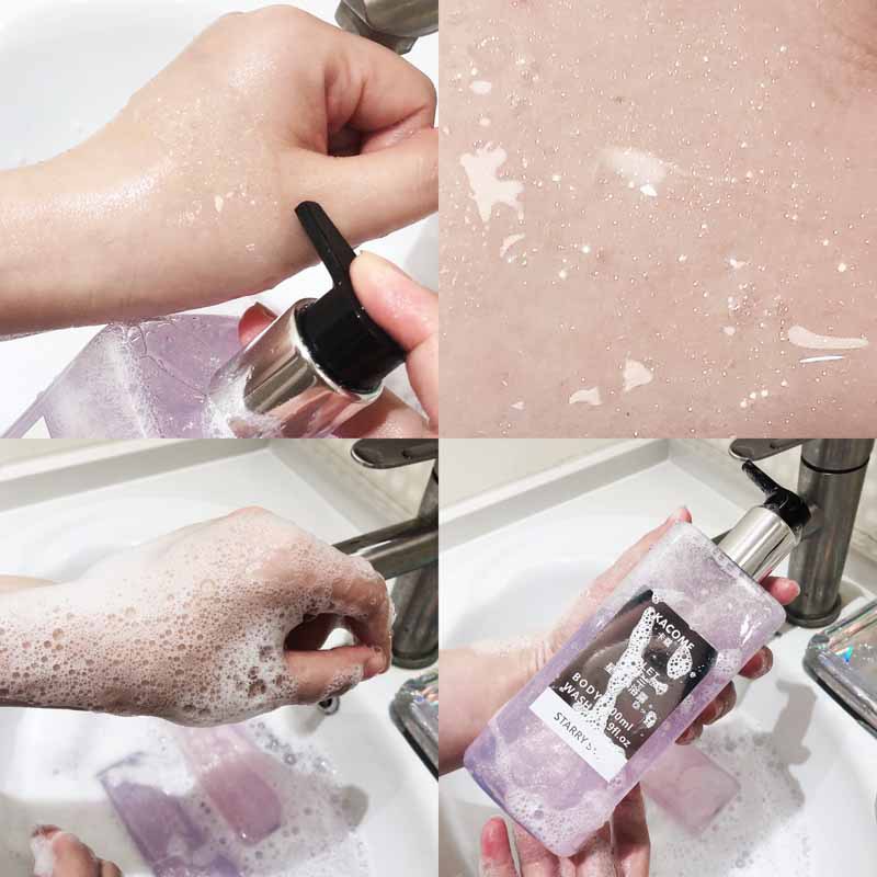 Carcome Starry Sky Shining Skin Rejuvenation Shower Gel Moisturizing Skin Rejuvenation Elastic Glossy Clean and Refreshing Fragrant Whole Body Shower Gel