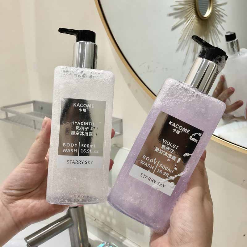 Carcome Starry Sky Shining Skin Rejuvenation Shower Gel Moisturizing Skin Rejuvenation Elastic Glossy Clean and Refreshing Fragrant Whole Body Shower Gel