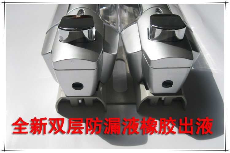 Silver Color Family Double-End Soap Dispenser Shower Gel Box Shampoo Box 2-in-1 Shampoo Shower Gel Bottle