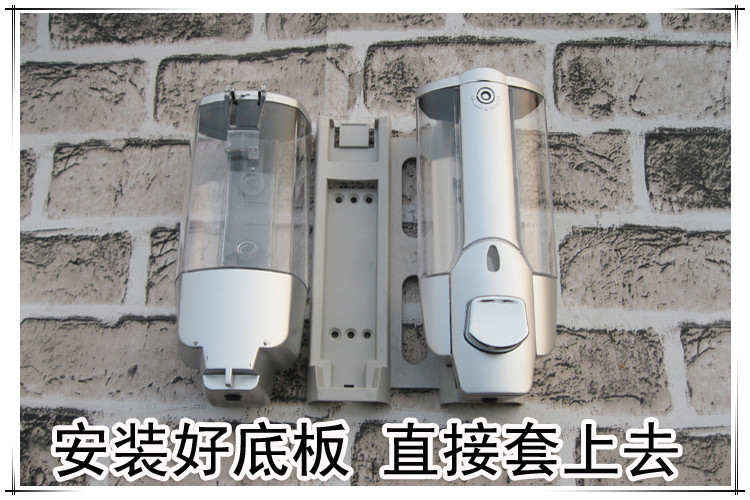Silver Color Family Double-End Soap Dispenser Shower Gel Box Shampoo Box 2-in-1 Shampoo Shower Gel Bottle