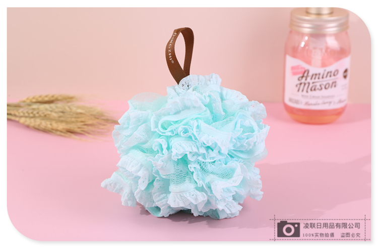 With Lanyard Design Multi-Color Bath Loofah Bath Salt Mesh Sponge Bath Foaming Bath Large Size Bath Ball Mesh Sponge