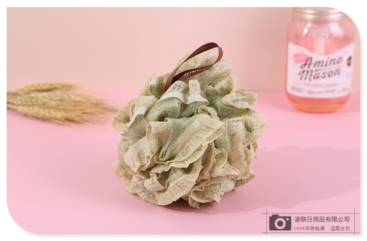 With Lanyard Design Multi-Color Bath Loofah Bath Salt Mesh Sponge Bath Foaming Bath Large Size Bath Ball Mesh Sponge