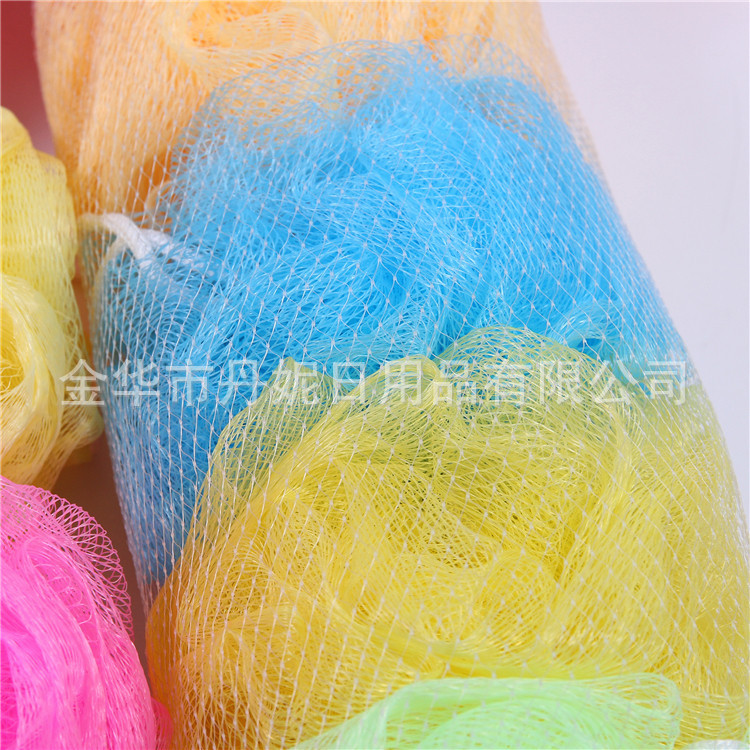 Factory Direct Sales Hot Sale High Quality 5Pc Mesh Bag Bath Ball High Quality Massage Bath Flower Environmental Protection PE