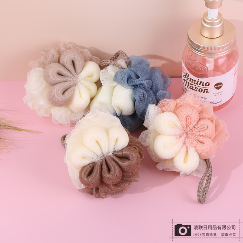 Skin-Friendly Soft Bath Gadget Dusting Rubbing Mud and Back Mesh Sponge Back Pain Bath Ball Baby Children&#039;s Bath Towel