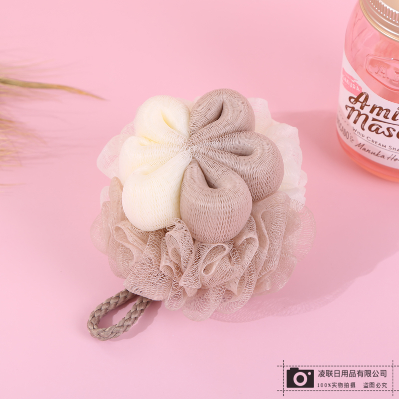 Skin-Friendly Soft Bath Gadget Dusting Rubbing Mud and Back Mesh Sponge Back Pain Bath Ball Baby Children&#039;s Bath Towel
