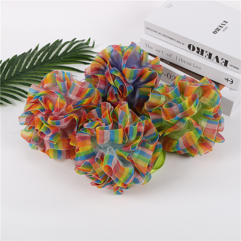 Large rainbow lace bath ball bath ball bath flower bath bubble ball