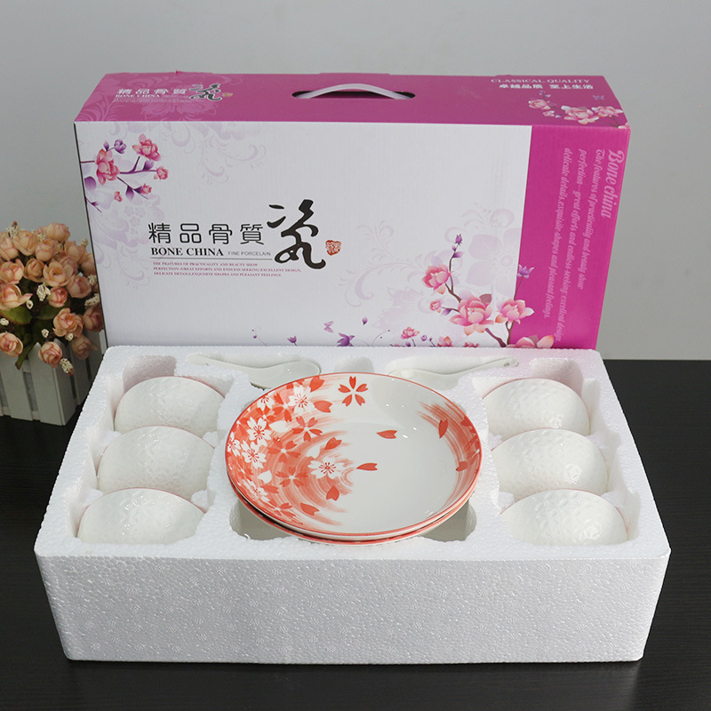 Special Offer Chinese Red Bowl and Chopsticks Underglaze Ceramic Bowl Set Advertising Business Insurance Company Gift Special Offer Chinese Red Bowl and Chopsticks Underglaze Ceramic Bowl Set Advertising Business Insurance Company Gift