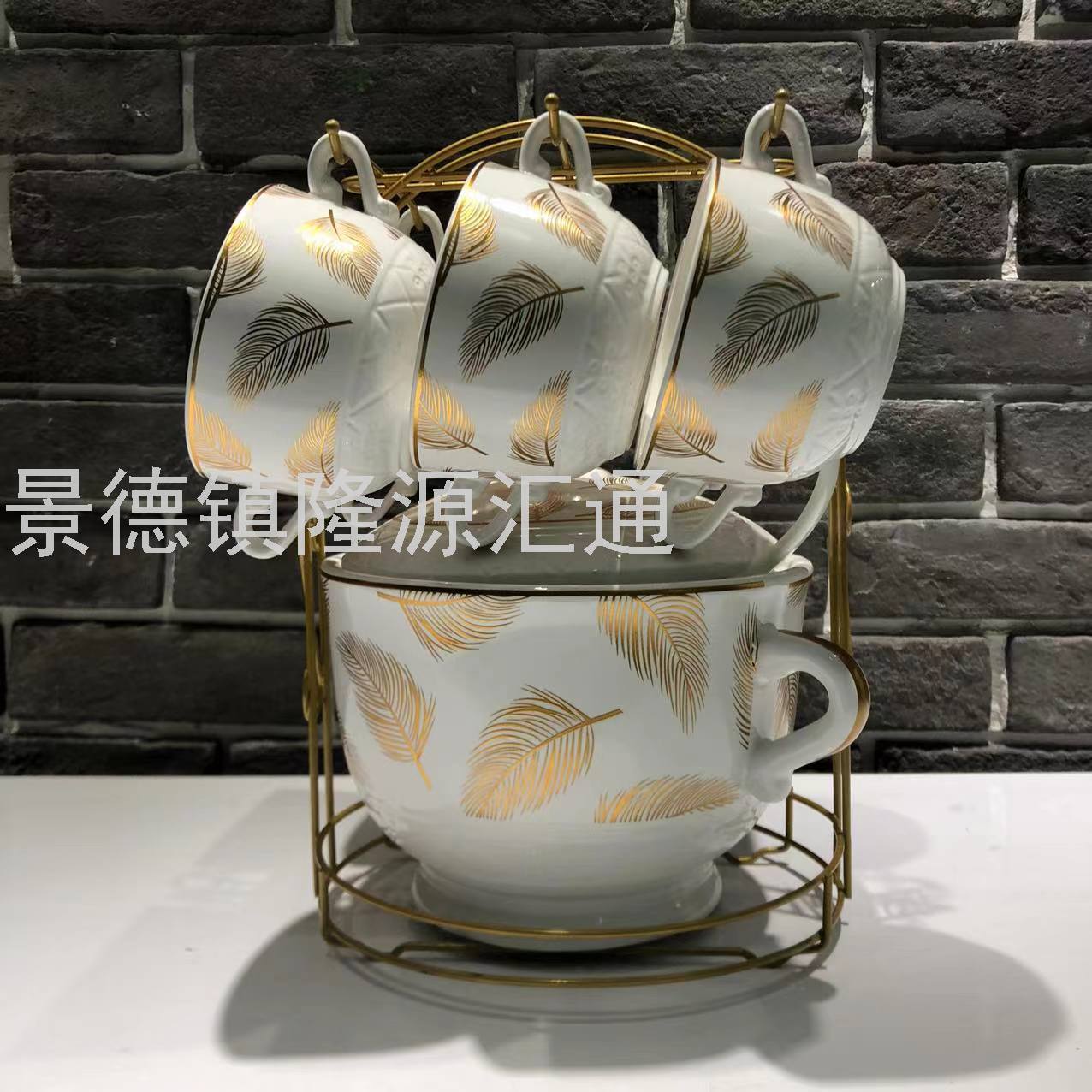 Jingdezhen Ceramic Soup Pot Set Dual-Sided Stockpot Noodle Cup Freshness Bowl Storage Tank Casserole Electric Soup Pot