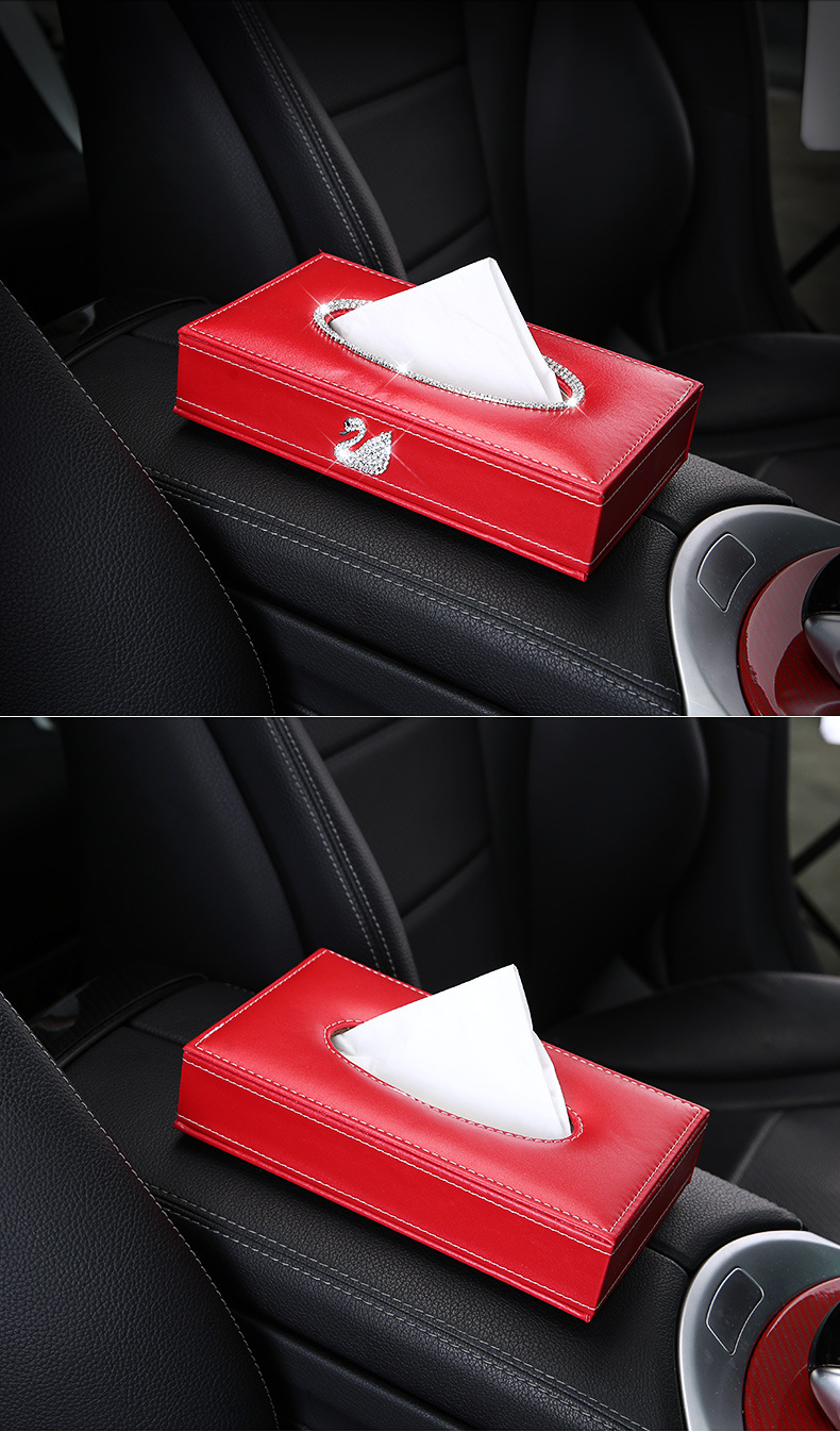Swan Tissue Box Cover Car Tissue Box Creative Car Decoration Jewelry Diamond-Embedded Cute Car Supplies Tissue Box Swan Tissue Box Cover Car Tissue Box Creative Car Decoration Jewelry Diamond-Embedded Cute Car Supplies Tissue Box