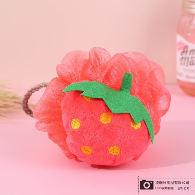 Cute Fruit-like Skin-Friendly Soft Bath Bath Ball High-Density Mesh Bath Towel Back Rubbing Bath Ball