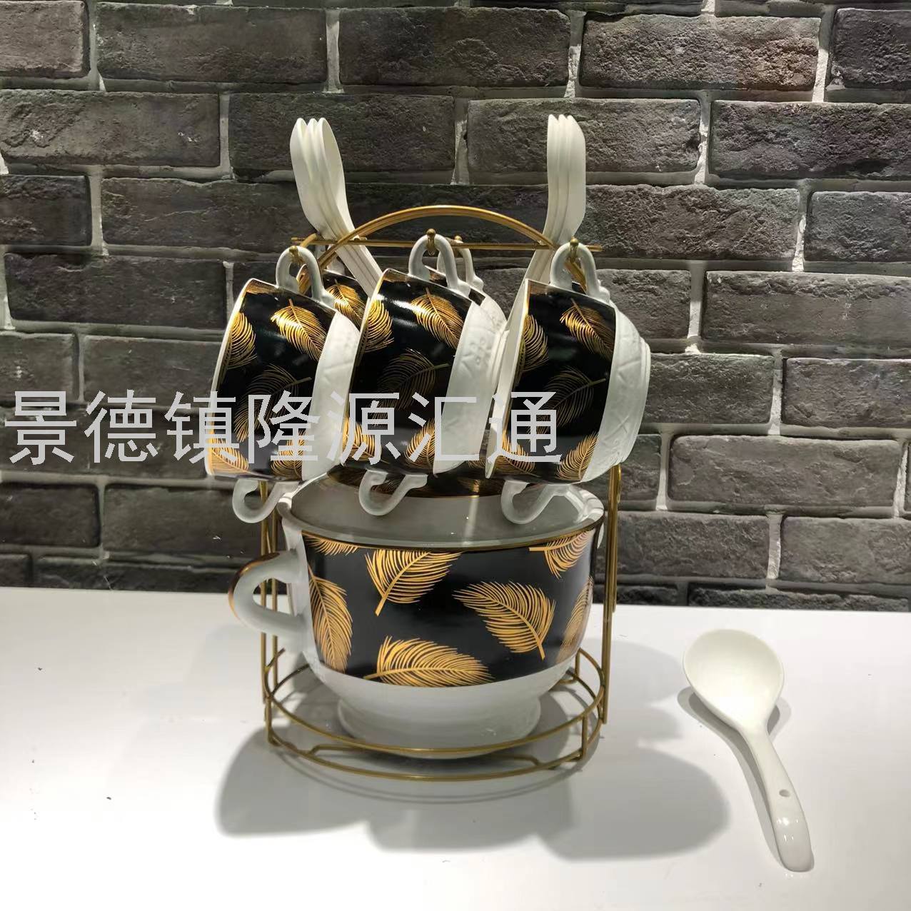 Jingdezhen Ceramic Soup Pot Set Dual-Sided Stockpot Noodle Cup Freshness Bowl Storage Tank Casserole Electric Soup Pot