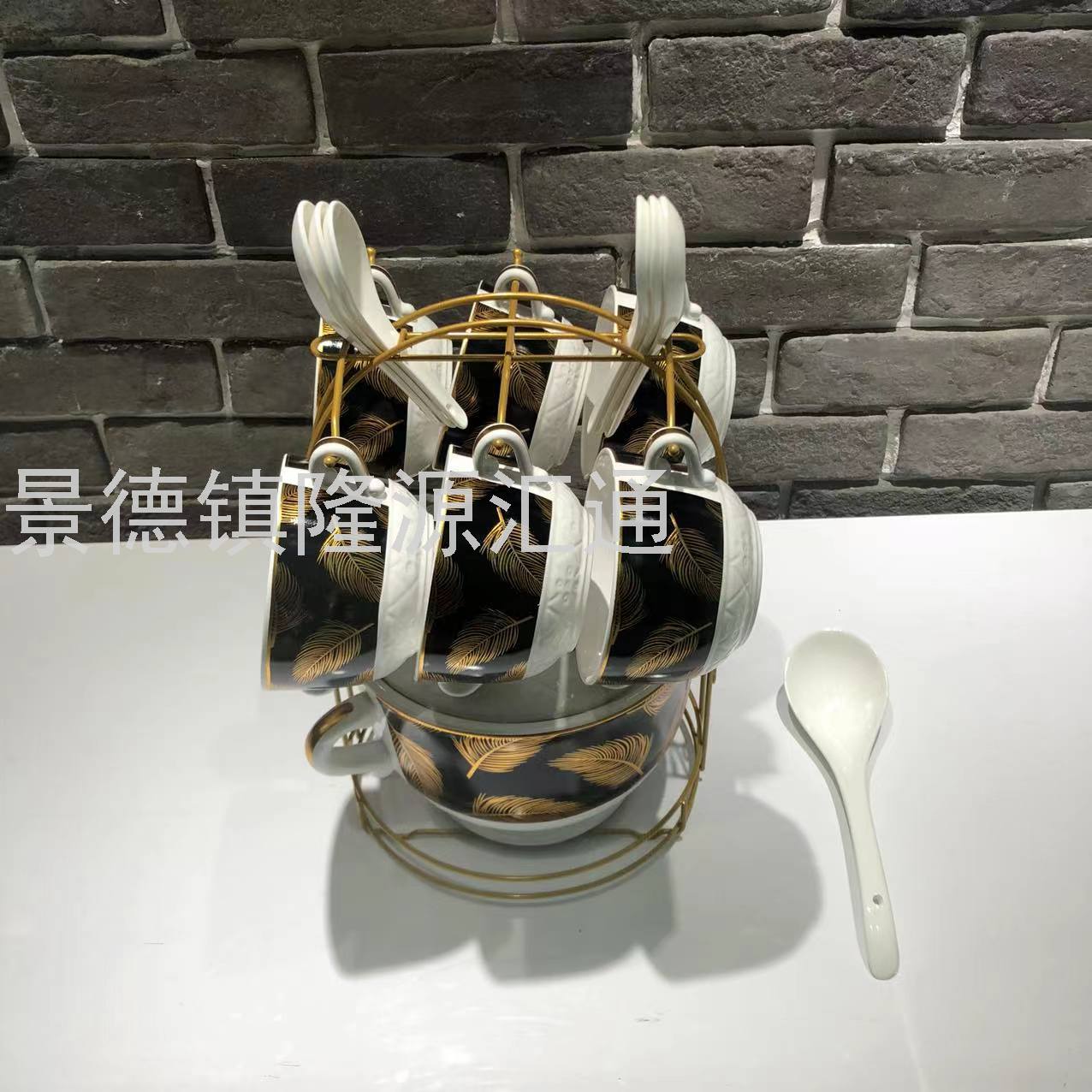 Jingdezhen Ceramic Soup Pot Set Dual-Sided Stockpot Noodle Cup Freshness Bowl Storage Tank Casserole Electric Soup Pot