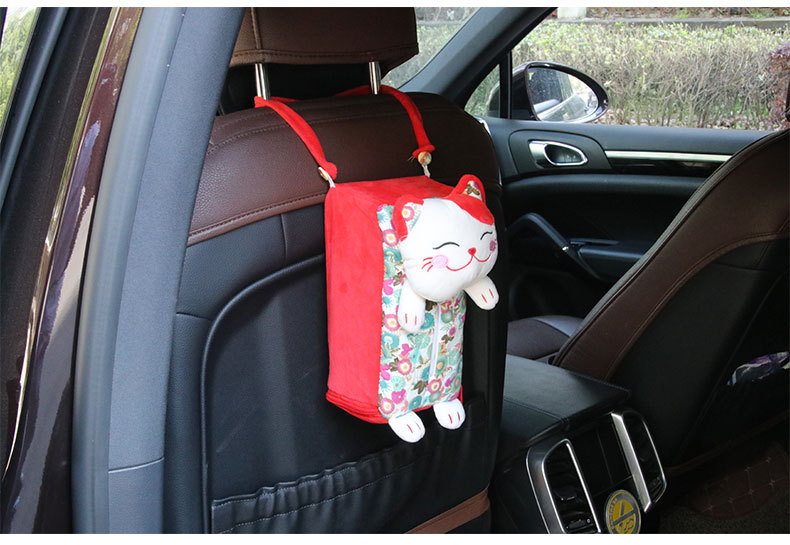 Multifunctional Lucky Cat Hanging Tissue Box Car Home Cartoon Tissue Bag Car Tissue Box Ornaments Car Supplies Multifunctional Lucky Cat Hanging Tissue Box Car Home Cartoon Tissue Bag Car Tissue Box Ornaments Car Supplies