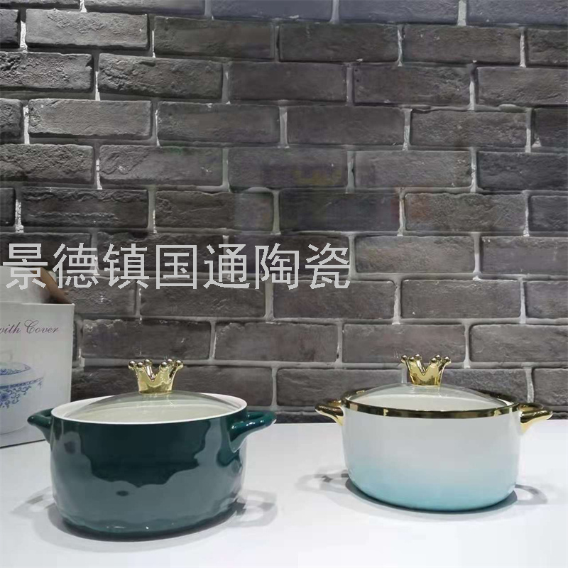 New Korea Soup Pot Binaural Soup Bowl Noodle Bowl Ramen Bowl Noodle Bowl Instant Noodle Bowl Noodle Bowl South Africa Kitchen Tableware Export Ceramic Soup Bowl