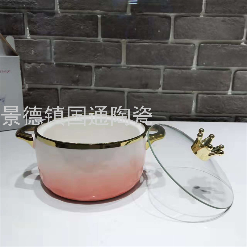 New Korea Soup Pot Binaural Soup Bowl Noodle Bowl Ramen Bowl Noodle Bowl Instant Noodle Bowl Noodle Bowl South Africa Kitchen Tableware Export Ceramic Soup Bowl