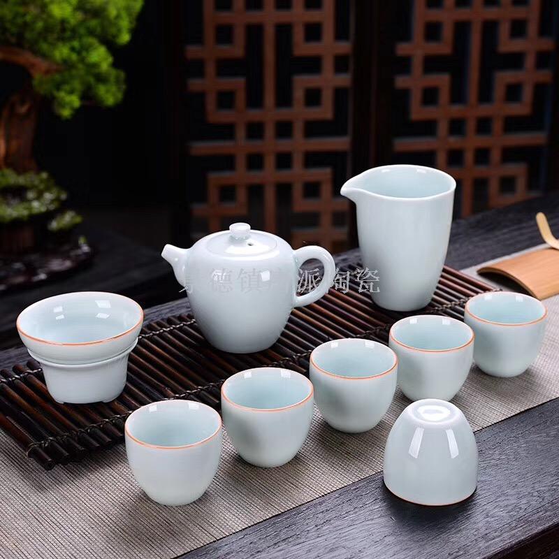 Tea set teacup teapot travel Tea set ceramic cover bowl jingdezhen ceramic pot kung fu Tea set Tea pot