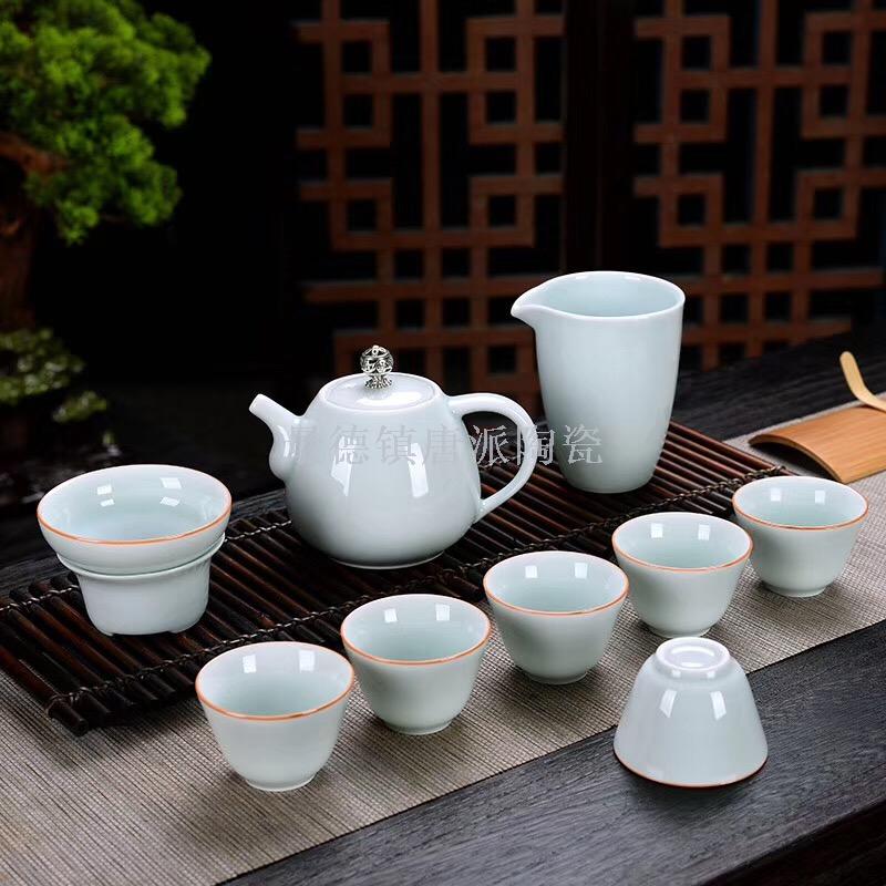 Tea set teacup teapot travel Tea set ceramic cover bowl jingdezhen ceramic pot kung fu Tea set Tea pot