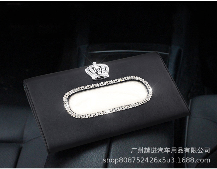 Diamond Swan Car Sunshade Tissue Box Tissue Box for Car Camellia Hanging Crown Tissue Box Daisy