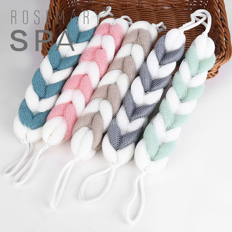 Japanese style wind bath bar long strip bath bar back rub bath ball rub bath towel pull back a magic weapon