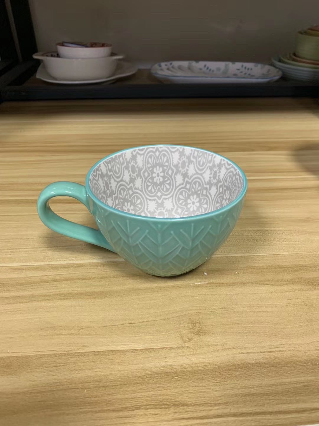 Ceramic relief breakfast bowl