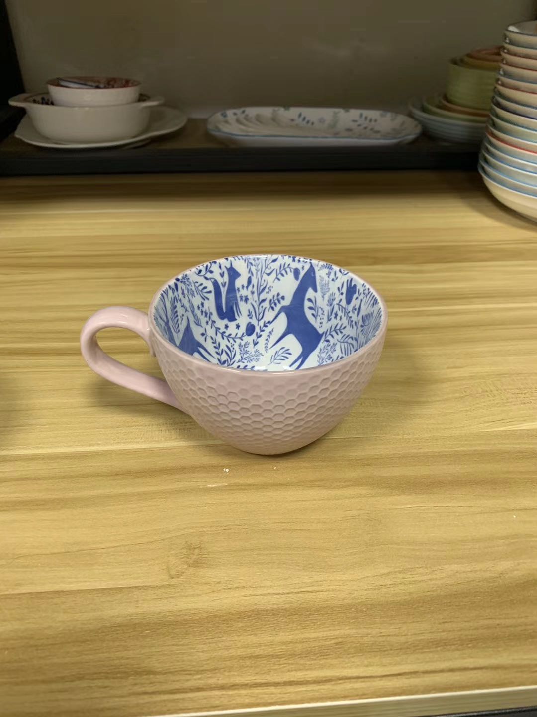 Ceramic relief breakfast bowl