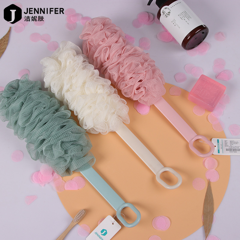 Large soft fine net bath ball fashion bath flower manufacturers direct round handle bath ball bubble bath ball