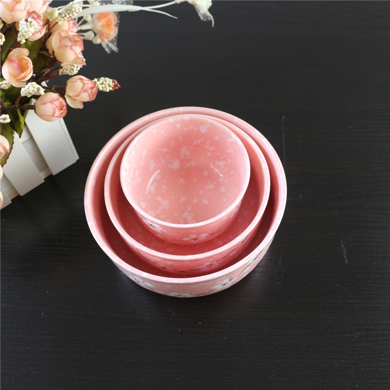 Ceramic Freshness Bowl Three-Piece Microwave Oven Freshness Bowl Gift Box Snowflake Glaze Meeting Sale Gift Wedding Return Set Ceramic Freshness Bowl Three-Piece Microwave Oven Freshness Bowl Gift Box Snowflake Glaze Meeting Sale Gift Wedding Return Set