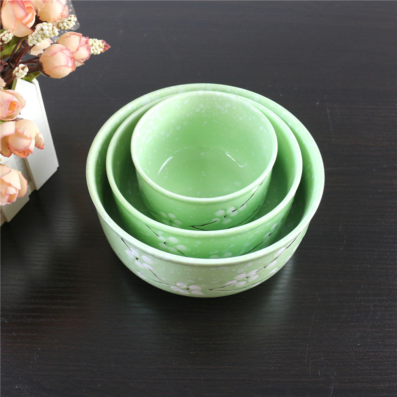 Ceramic Freshness Bowl Three-Piece Microwave Oven Freshness Bowl Gift Box Snowflake Glaze Meeting Sale Gift Wedding Return Set Ceramic Freshness Bowl Three-Piece Microwave Oven Freshness Bowl Gift Box Snowflake Glaze Meeting Sale Gift Wedding Return Set