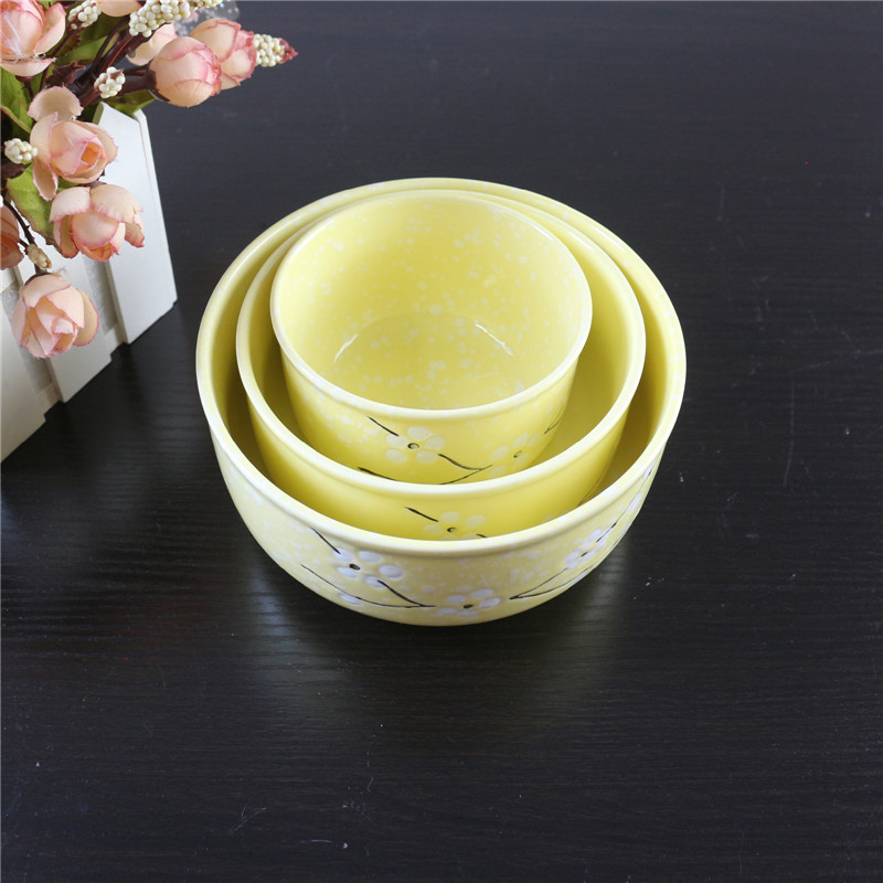 Ceramic Freshness Bowl Three-Piece Microwave Oven Freshness Bowl Gift Box Snowflake Glaze Meeting Sale Gift Wedding Return Set Ceramic Freshness Bowl Three-Piece Microwave Oven Freshness Bowl Gift Box Snowflake Glaze Meeting Sale Gift Wedding Return Set