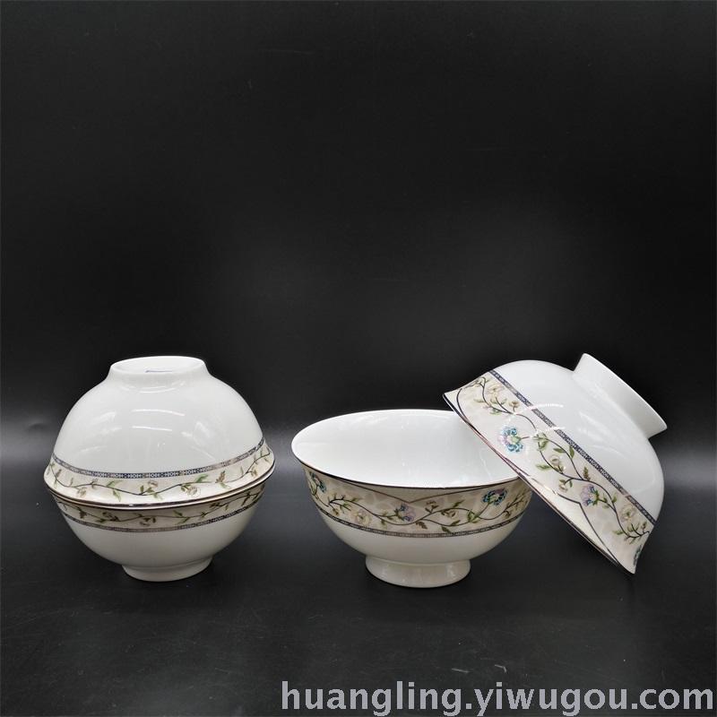 Ceramic tableware porcelain bowl set Jingdezhen China ceramic bowl disc wholesale
