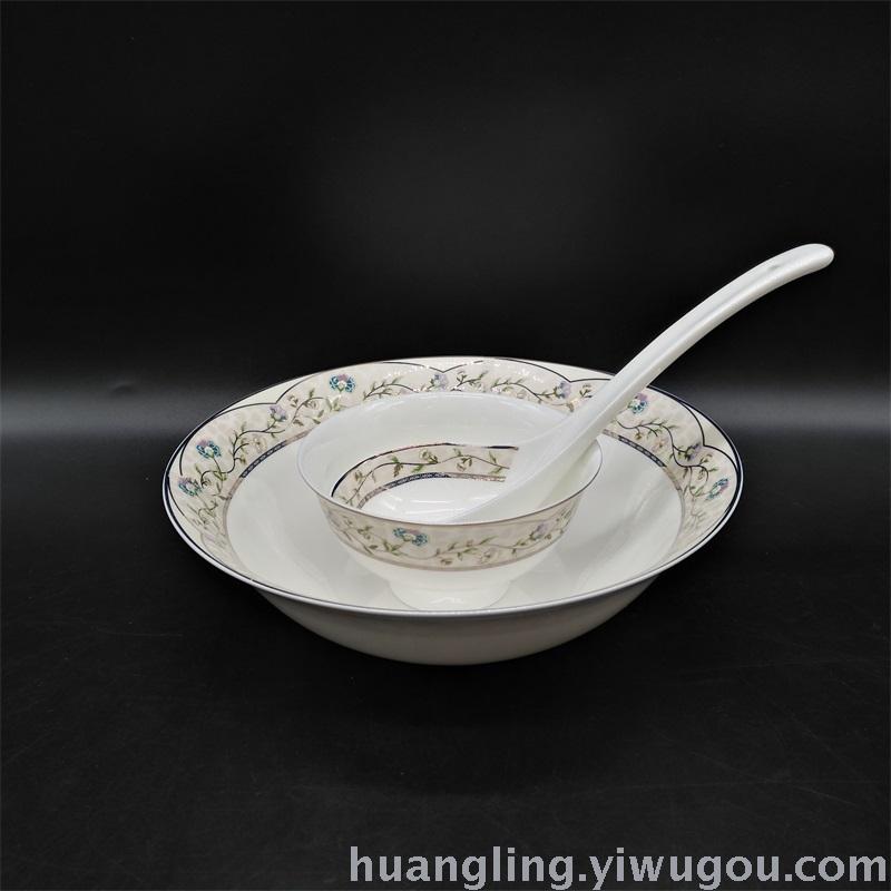 Ceramic tableware porcelain bowl set Jingdezhen China ceramic bowl disc wholesale