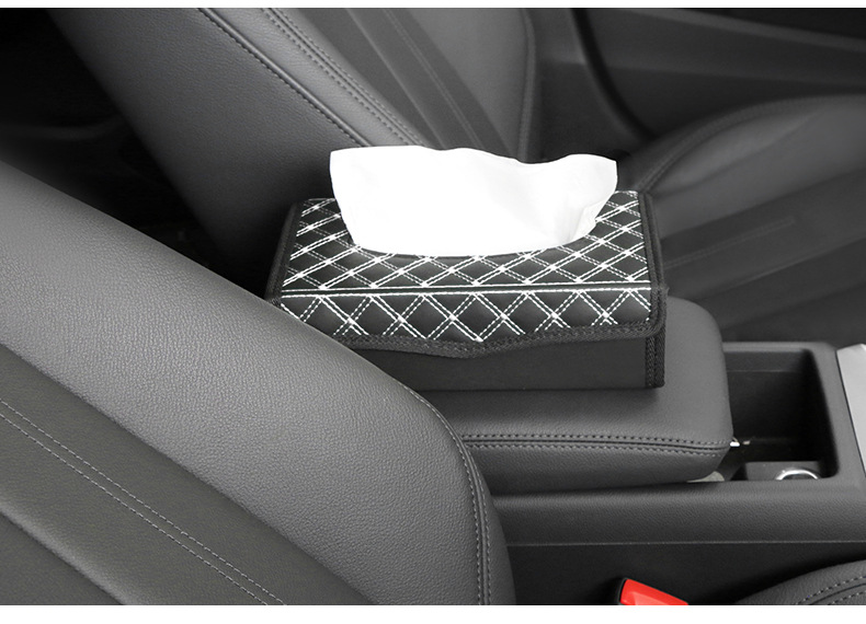 Deran Blessing Red Wine Folding Tissue Box Car Velcro Tissue Box Car Tissue Cover Car Tissue Dispenser Wholesale