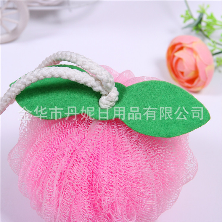 Factory Direct Sales Hot Sale Apple Bath Flower High Quality Cotton Rope Bath Ball Environmental Protection PE Foam Rich BATH ESSENTIAL
