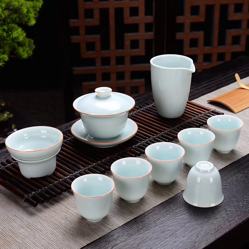 Tea set teacup teapot travel Tea set ceramic cover bowl jingdezhen ceramic pot kung fu Tea set Tea pot Tea set teacup teapot travel Tea set ceramic cover bowl jingdezhen ceramic pot kung fu Tea set Tea pot