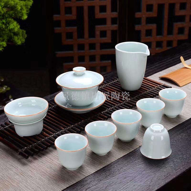 Tea set teacup teapot travel Tea set ceramic cover bowl jingdezhen ceramic pot kung fu Tea set Tea pot