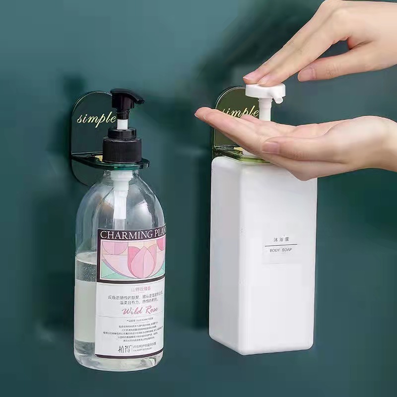 Tiktok Same Bathroom Punch-Free Shower Gel Rack Shampoo Wall Storage Rack Light Luxury Shower Gel Bracket