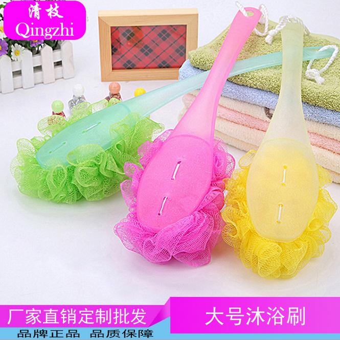 Monochrome Large Bath Brush Long Handle Rub Back Bath Ball