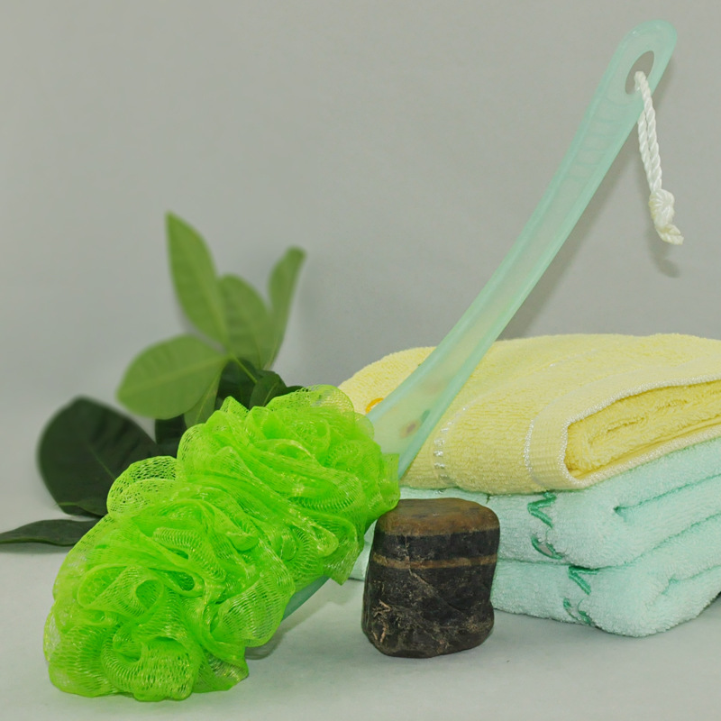 Monochrome Large Bath Brush Long Handle Rub Back Bath Ball Monochrome Large Bath Brush Long Handle Rub Back Bath Ball